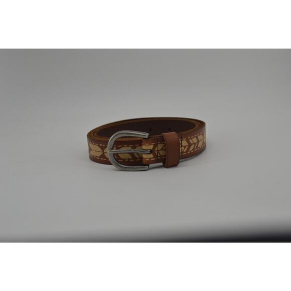 American Eagle Belt Leather Southwestern Tribal Boho Size L - Picture 12 of 13